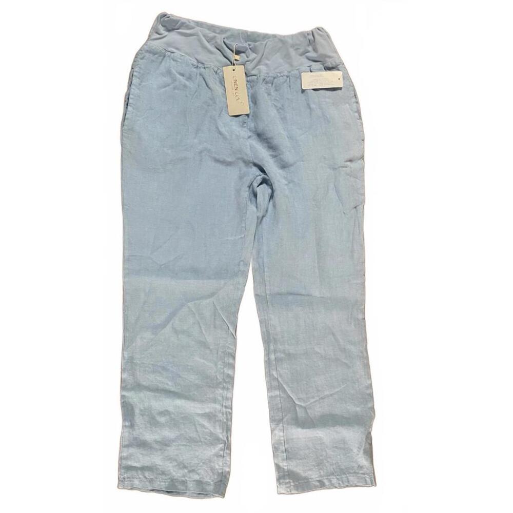 Linen Luv Germany Women's Light Blue Linen Pants XXL NWT